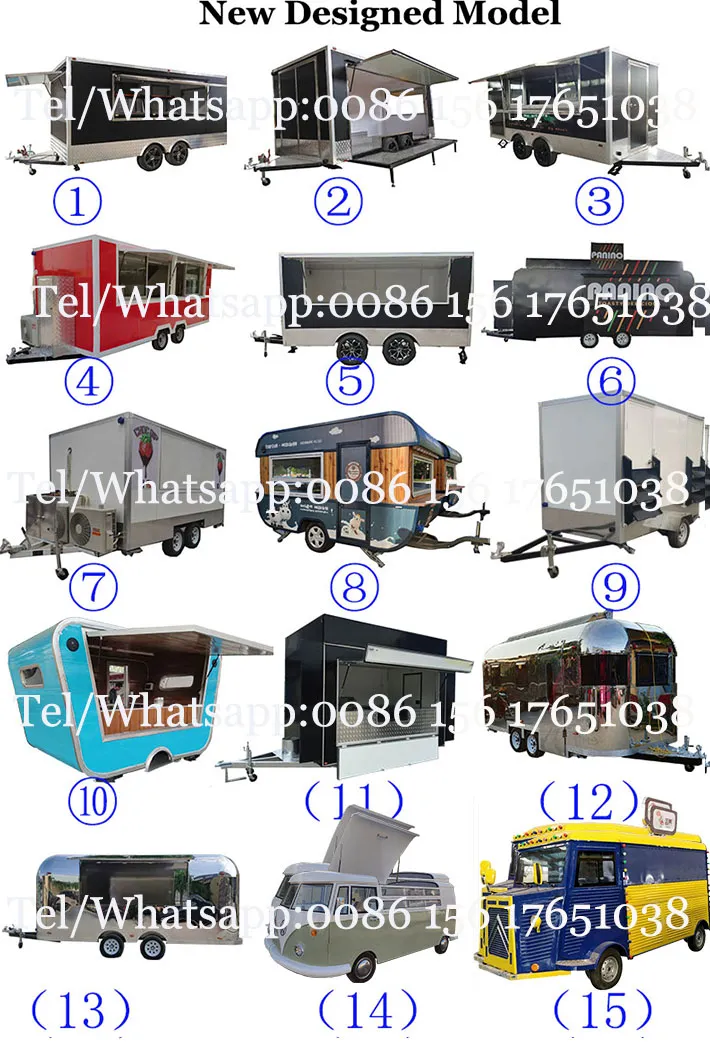 CE Approval Stainless Steel Ice Cream Vending Pizza Food Truck