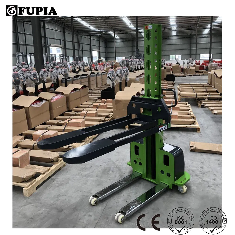 CE Certified Semi Full Electric Self Lifting Stacker 1300mm Height Lifter Portable Forklift 500kg Self Loading Stacker Price