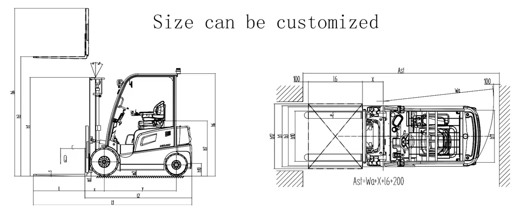 Certification New Style 2 Ton 4ton High Electric Battery Forklift Used for Sale
