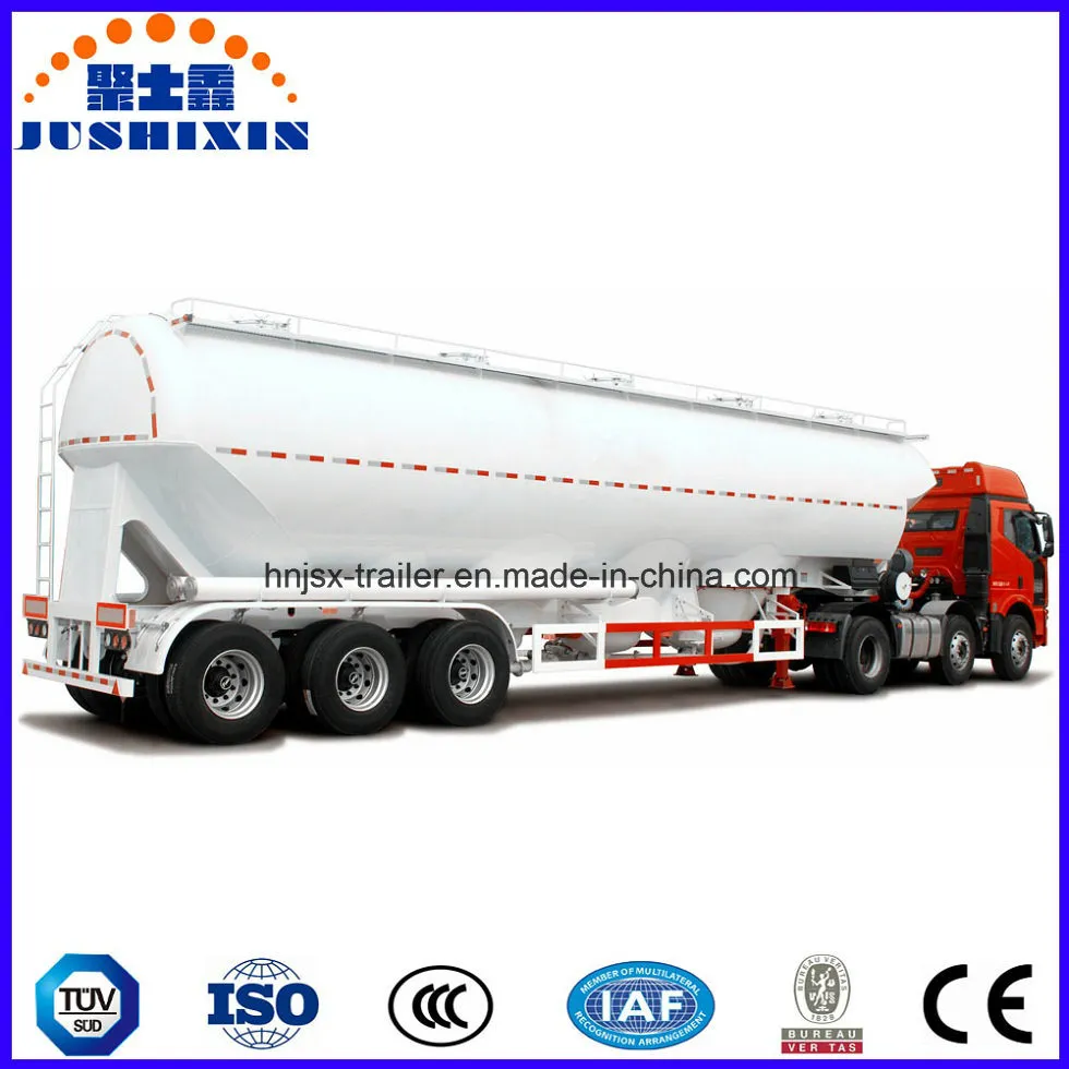 China 45cbm 59t 3axles Bulk Cement Powder Tank Semi Trailer