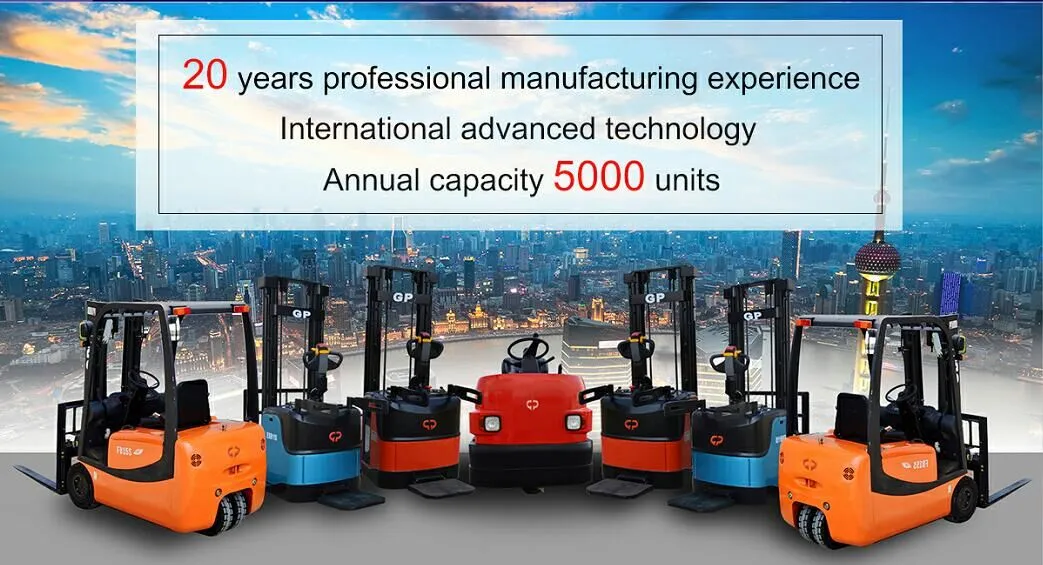 China Gp 1500kg Forklift Truck Straddle Electric Stacker Adjustavle Wide Leg Lifting Height 3000mm with Favorable Price