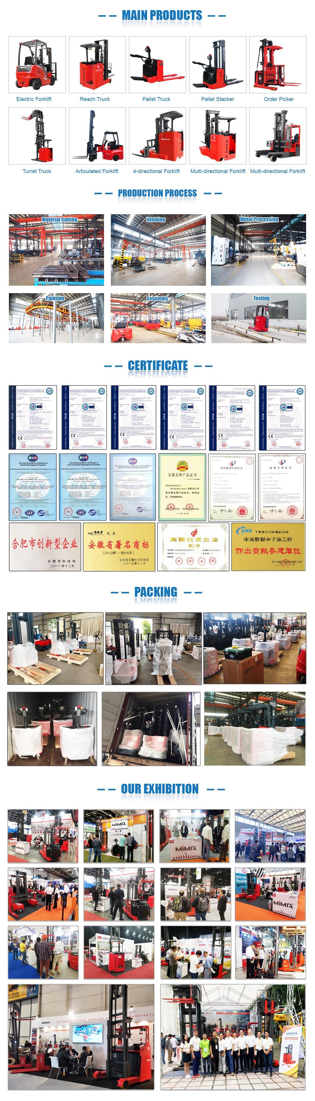 China Manufacturer High Level Electric Order Picker for Materials