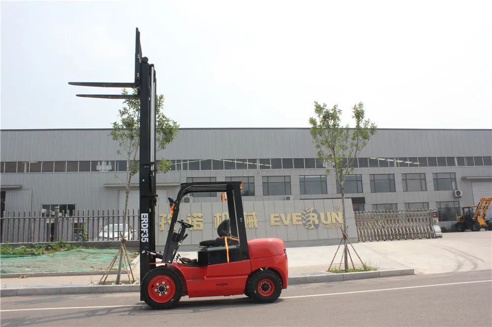 China New Design Everun ERDF35 3.5ton Agricultural Machinery Mini Front Diesel Small Manual Smart Forklift Truck with Parts