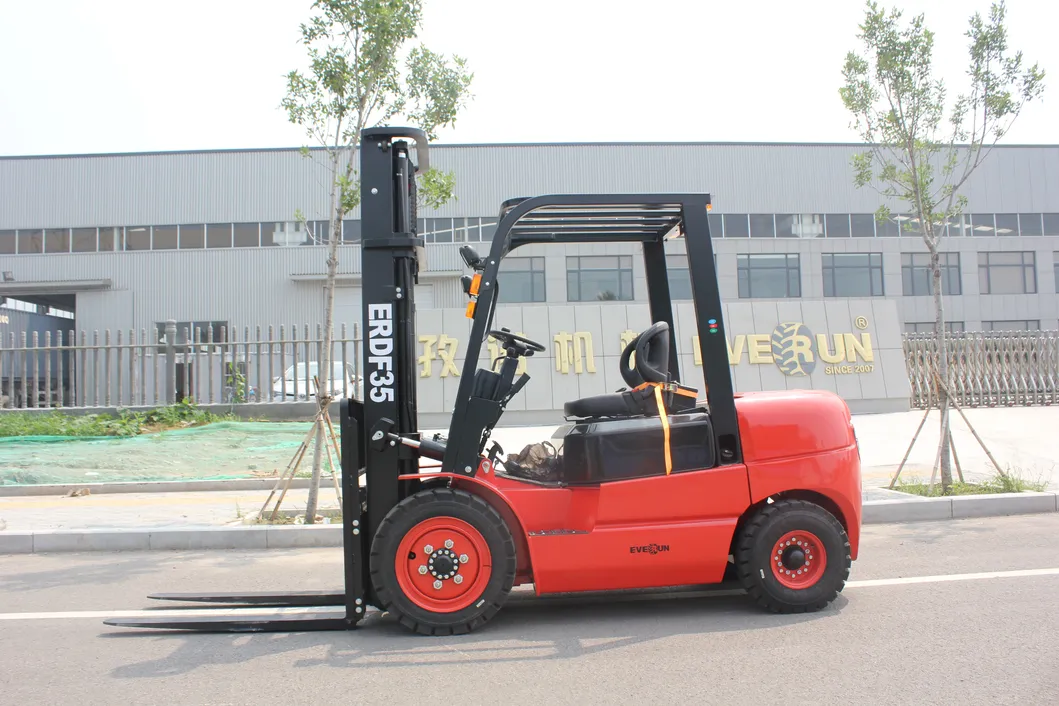 China New Design Everun ERDF35 3.5ton Agricultural Machinery Mini Front Diesel Small Manual Smart Forklift Truck with Parts