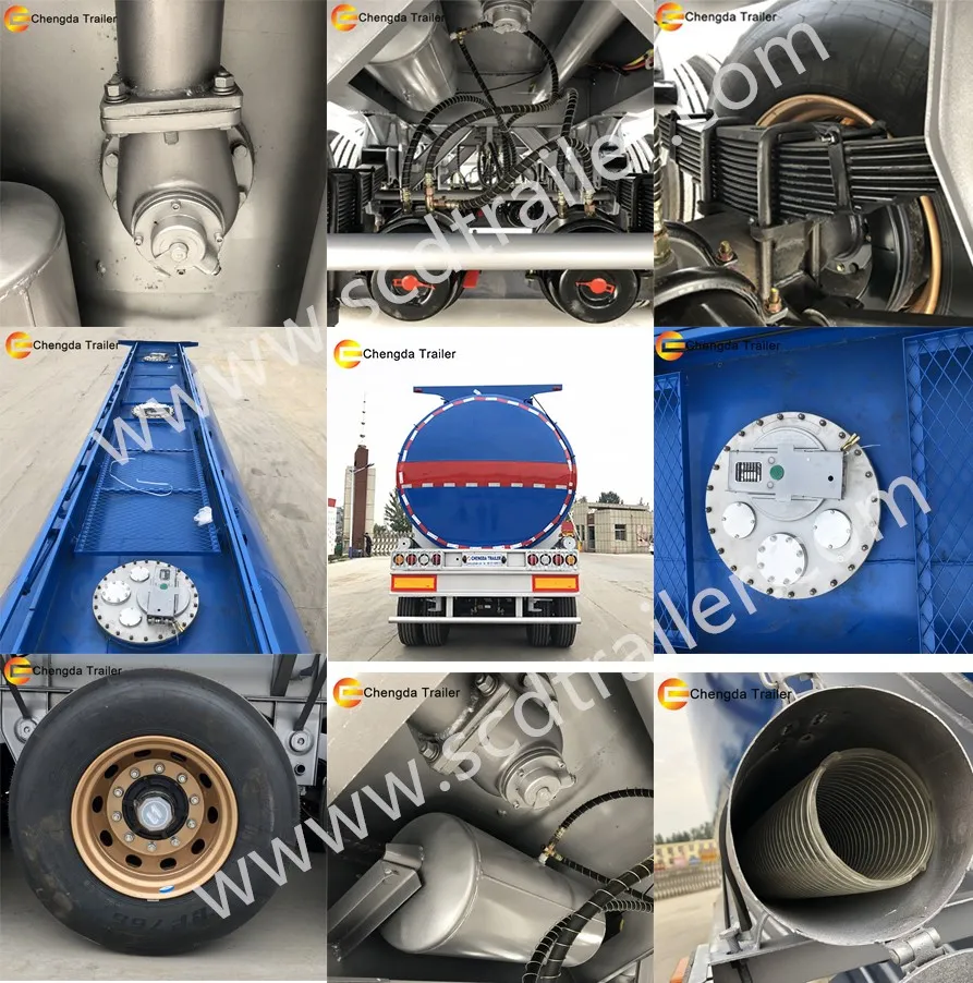 Chinese 42000L Fuel Tanker Trailer/ 3axles Oil Tanker Trailer Truck