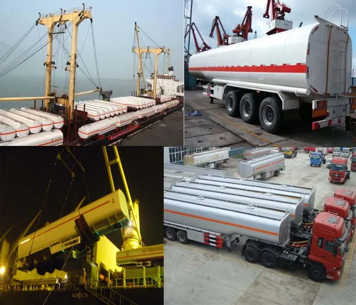 Chinese Aluminum Alloy 60000 Liters 3 Axle Fuel Tank Truck Semi Trailer