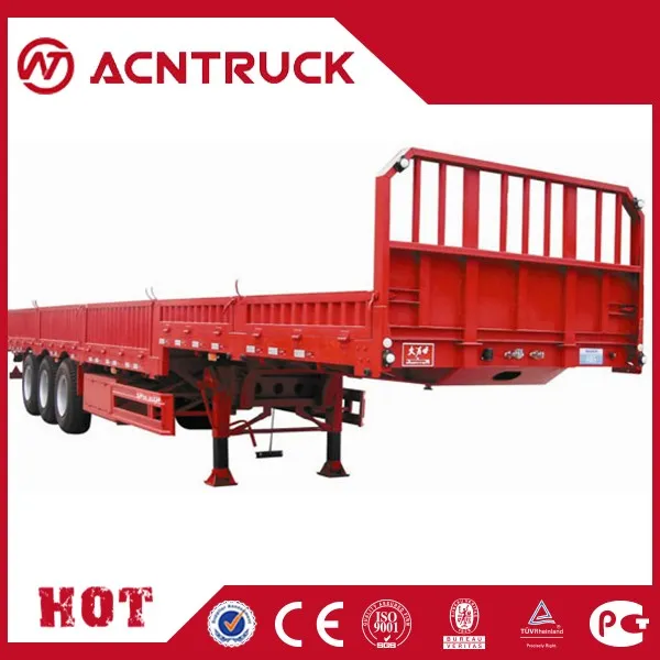Cimc 12m Flat Platform Low-Bed Semi Trailers