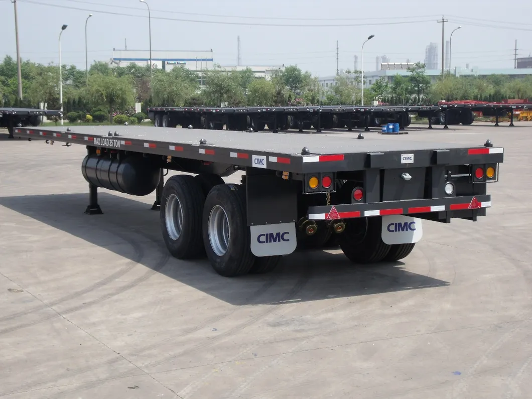 Cimc 40FT Flatbed Trailer with 3-Axle for East Africa