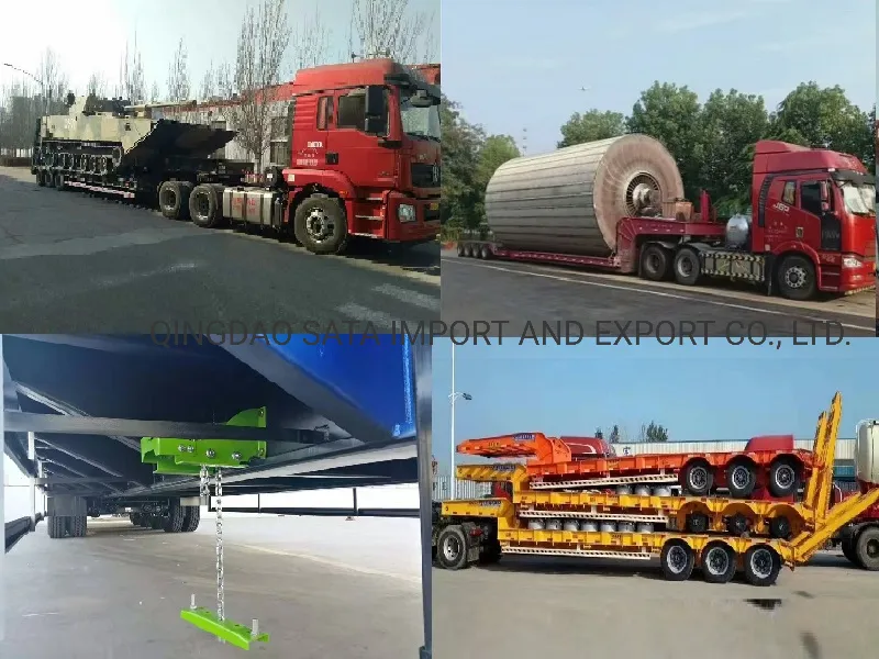 Customized Heavy Duty Transport 2/3/4 Axles Lowbed Truck Trailer for Sale