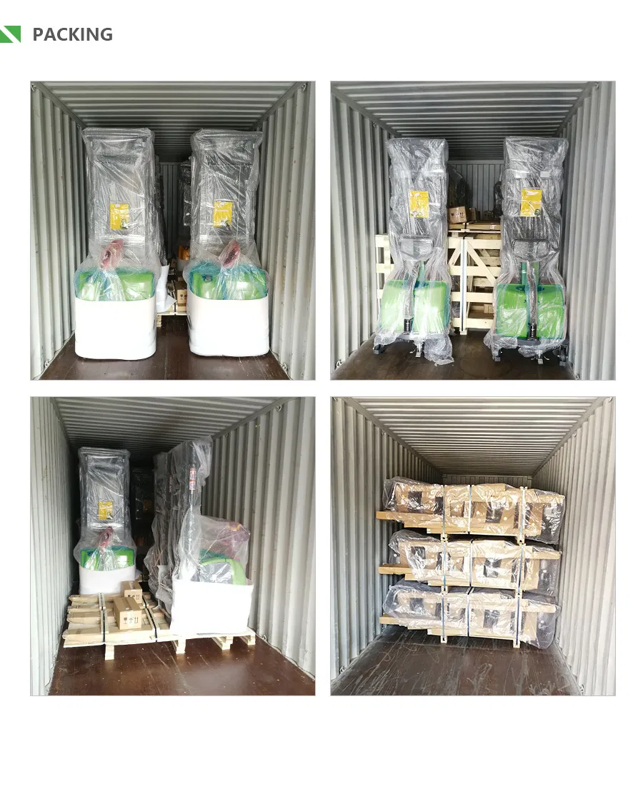 DC Motor CE Hydraulic Electric Stacker with 125*50mm Additional Wheels