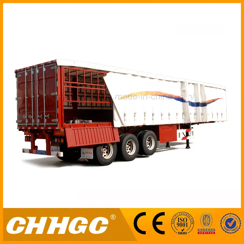 Direct Factory Price 3axle Cargo/Stake Side Tipping Semi Trailers