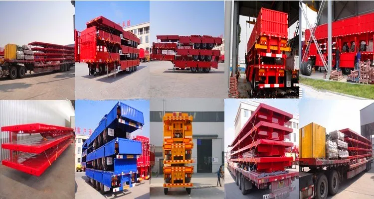 Direct Factory Price 3axle Cargo/Stake Side Tipping Semi Trailers