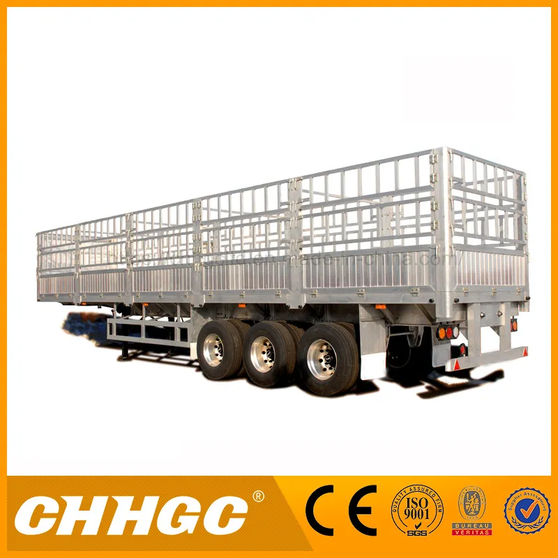 Direct Factory Price 3axle Cargo/Stake Side Tipping Semi Trailers
