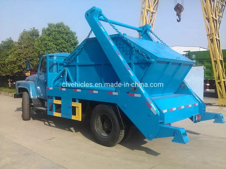 Dongfeng 140 8000L Swing Arm Garbage Truck Skip Loader Waste Garbage Truck