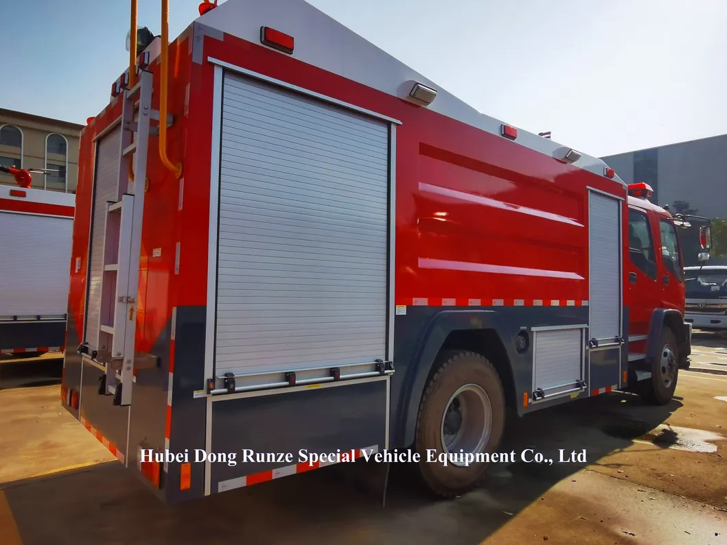 Double Cabin Is Zu 6-8t Ftr Fire Fighting Truck Fire Engine