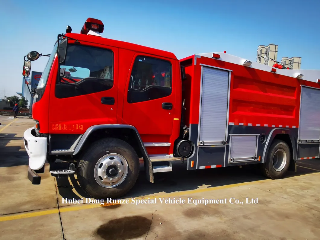 Double Cabin Is Zu 6-8t Ftr Fire Fighting Truck Fire Engine