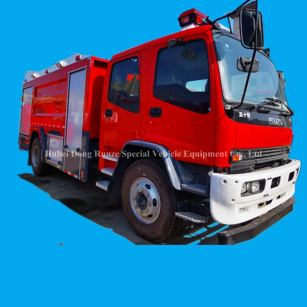 Double Cabin Is Zu 6-8t Ftr Fire Fighting Truck Fire Engine
