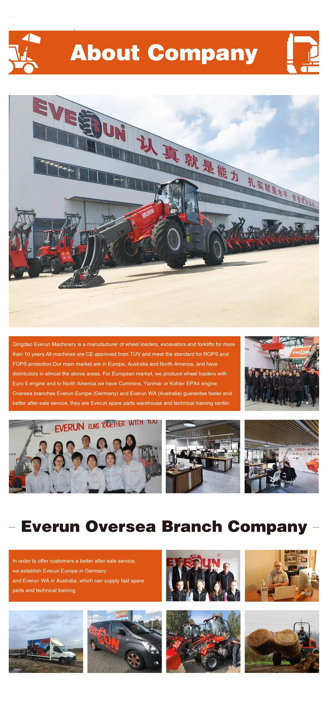 Everun Factory Supply 3ton Diesel Forklift Erdf30 Hydraulic Automatic Forklift with Euro3 Engine