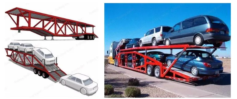 Factory Outlet Store Semi-Trailer 2 or 3-Axle Vehicle Transport Semi-Trailer