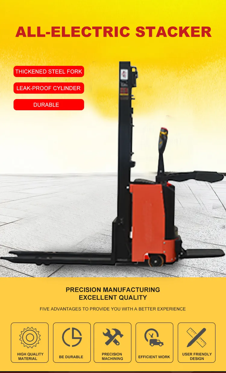 Forklift Telehandler Electric Stand-on Stacker Truck Sales 1 Ton~2ton Cdd10-25