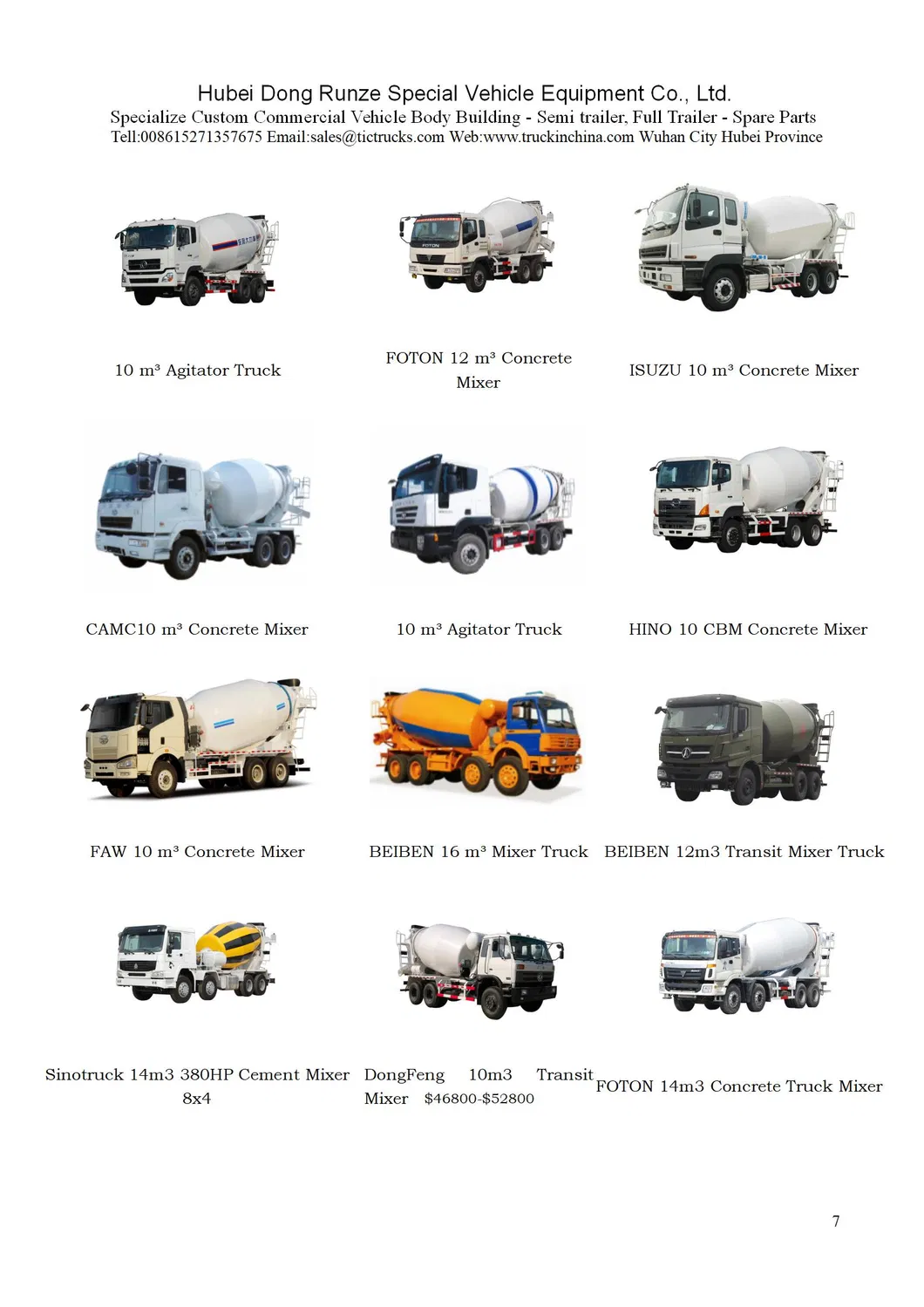 Foton 2534 Concrete Mixer Truck 12~14 M3 Transit Cement Mixer