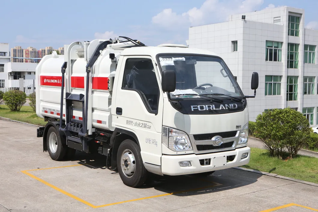 Fulongma 8cbm Garbage Tank Docking Type Side Loader Truck