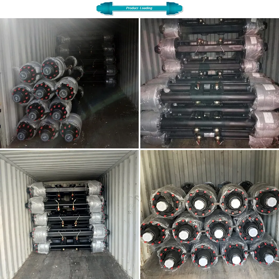 Fuwa Axle Semi Trailer Parts Use American Type Trailer Rear Axle 13ton for Truck Parts and Auto Spare Part