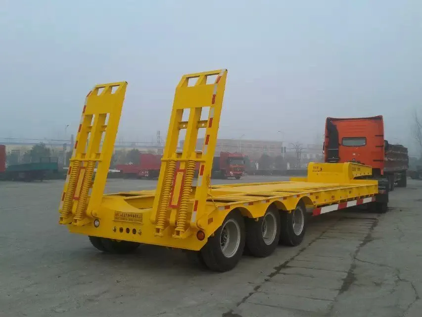 Heavy Duty 40-60ton Low Flatbed Semi Trailer