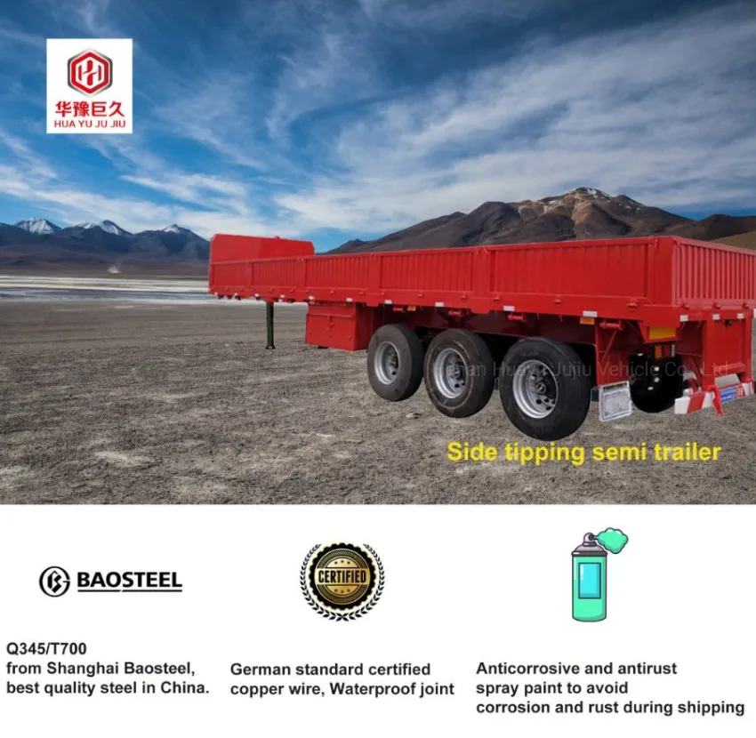 Hydraulic Semi Trailer World Class Quality Side Lifter Tipping Semitrailer