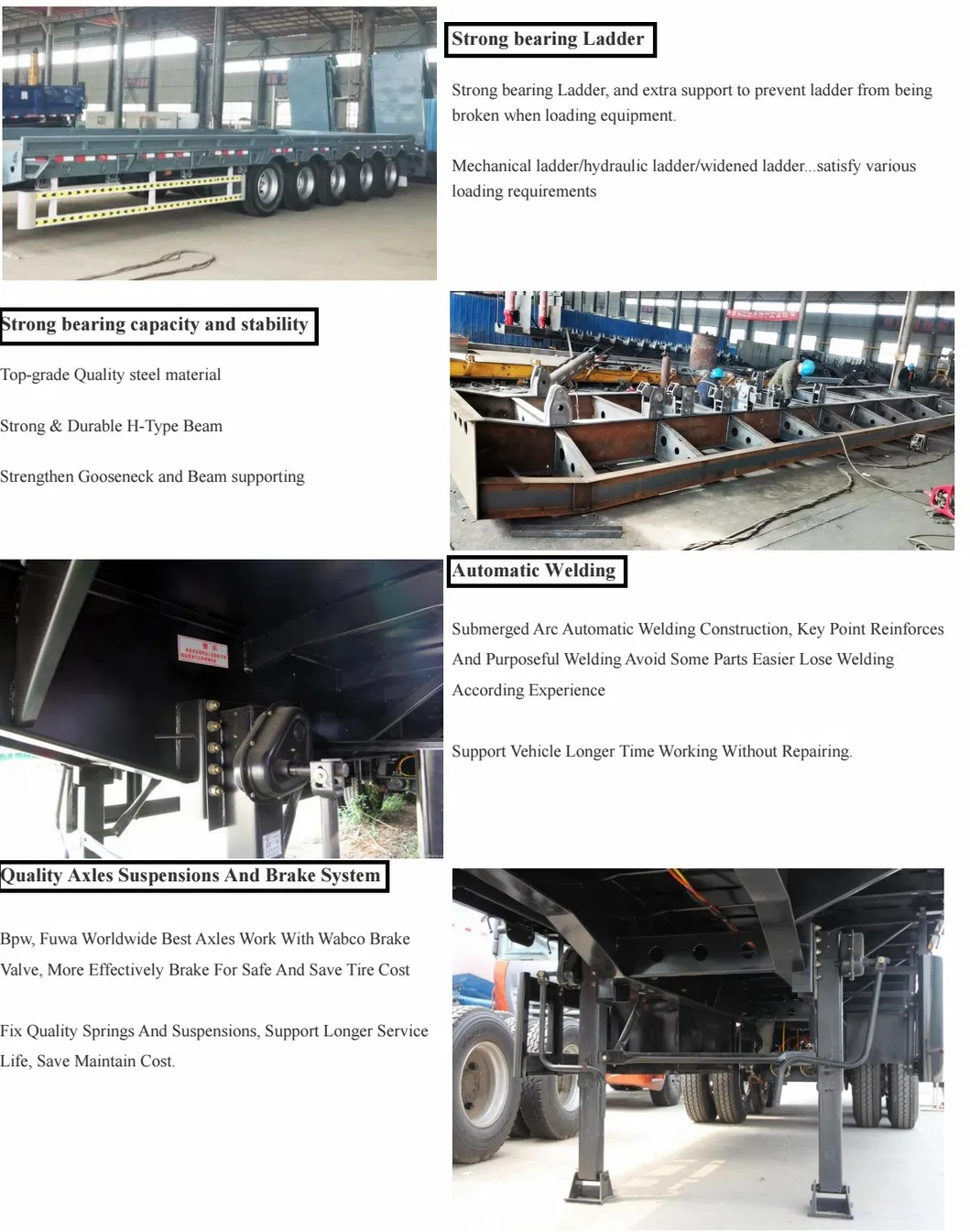 Hydraulic Tripple Axles Gooseneck Lowbed Truck