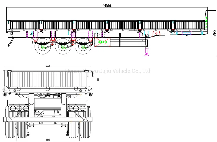 Hyjj Vehicle Hydraulic Dump Tippng Semitrailer for Viet Nam