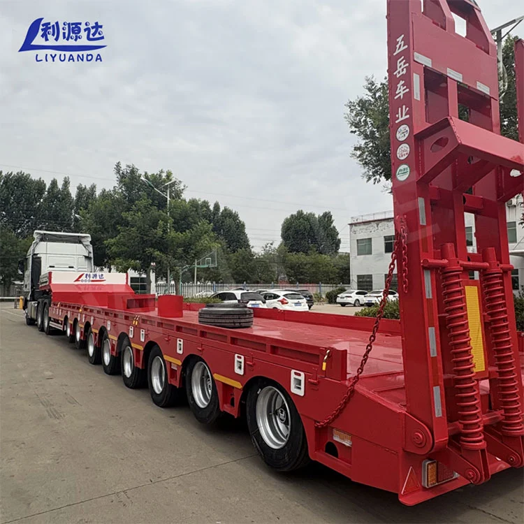 Eight Axles Low Flatbed Trailer