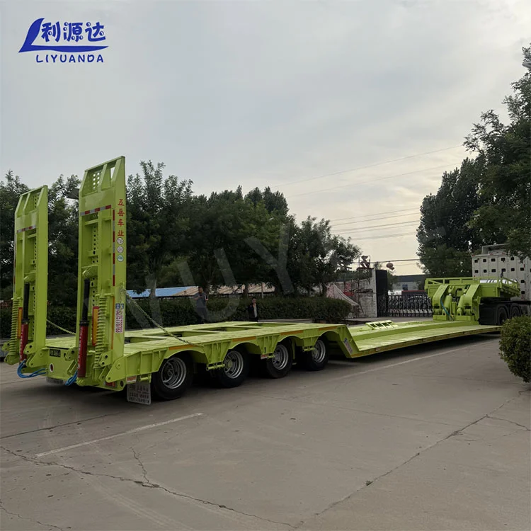 Four-axle Eight-wheel Low Flatbed Trailer