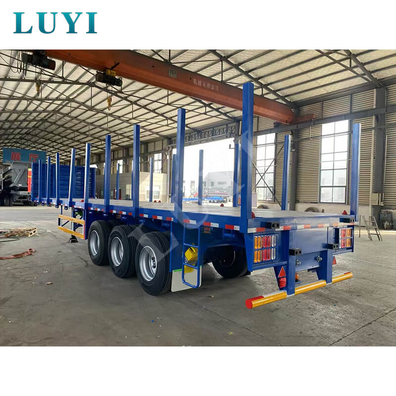 40ft 50 Ton 3 Axle Steel Flatbed Semi-Trailer
