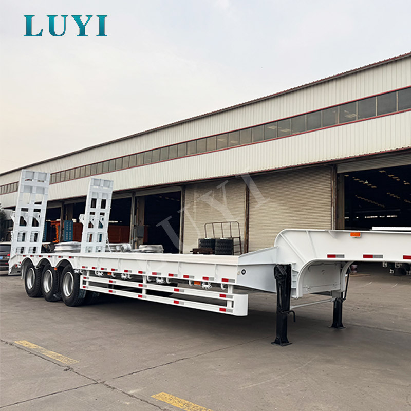 80 Ton Lowboy Gooseneck Lowbed Low Bed Semi Truck Trailer 