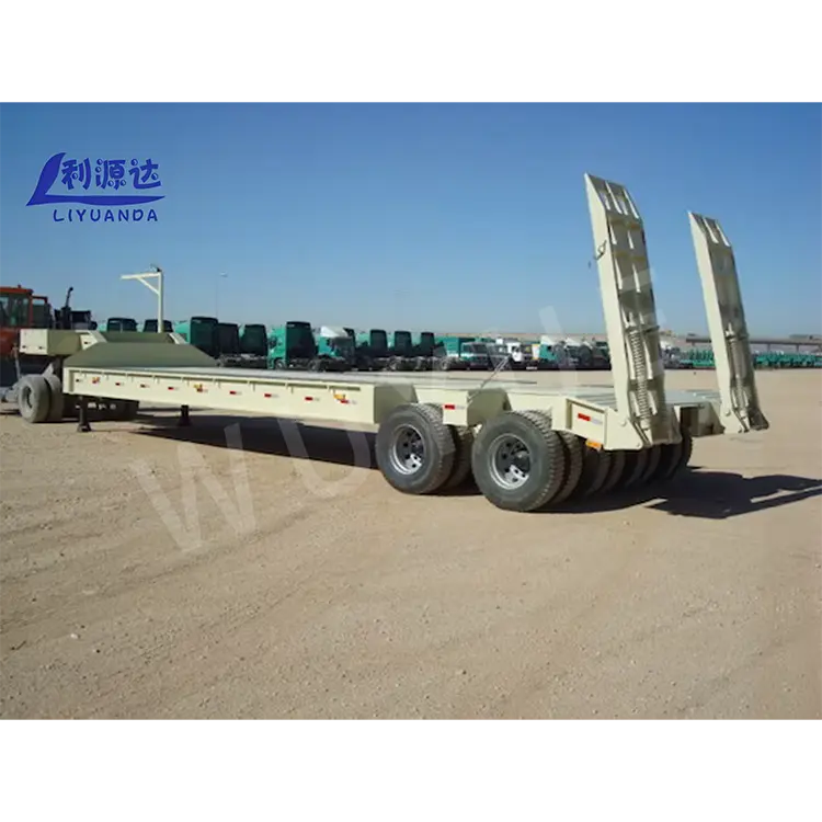 Two-line Four-axis Platform Pure Flat Low-profile Trailer
