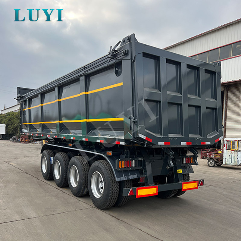 4-Axle Rear-Tipping Semi-Trailer for Bulk Materials Transport