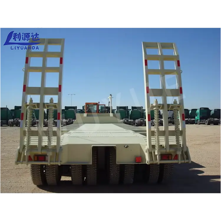 Two-line four-axis platform high and low flatbed trailer