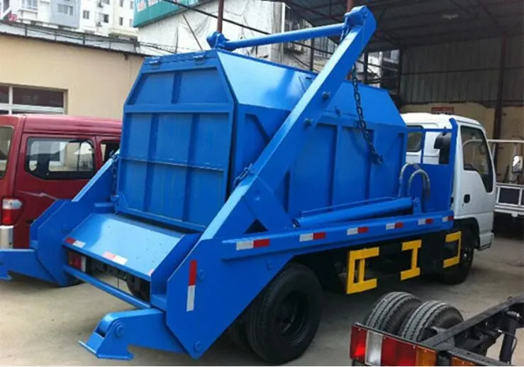 Japan Brand Isuzu 4X2 Small Garbage Truck Dimension Swing Arm