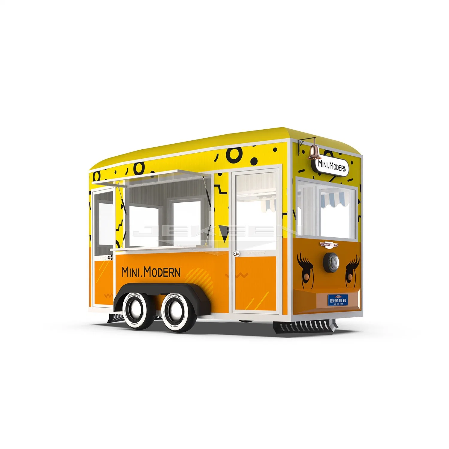 Jekeen New Movable Fashionable Kitchen Truck Food Trailer with CE-Modern