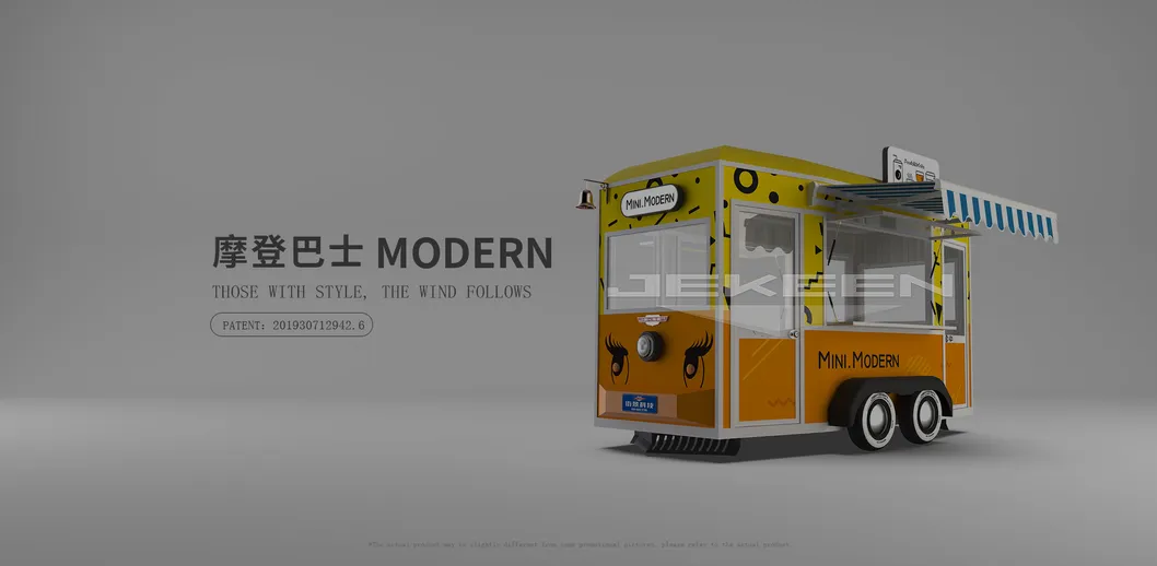 Jekeen Small Size Commercial Gourmet Food Trucks Snack Machine for Sale Selling-Modern