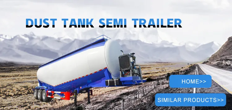 Luen 3 Axles 4 Alxes 45 Cbm Dust Tank Semi Trailer for Powder Dust Flour Cement Truck