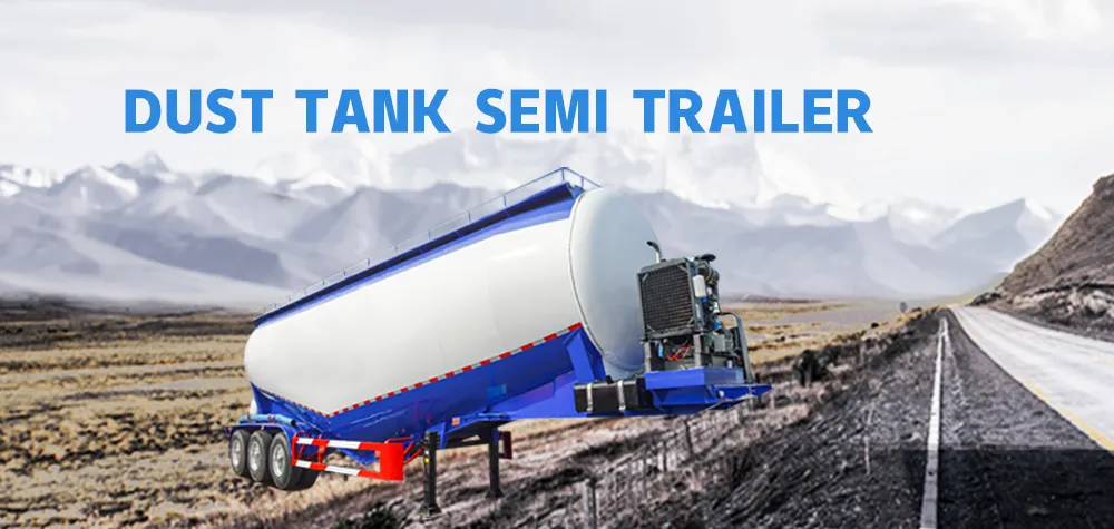 Luen Powder Dust Flour Cement Truck 3, 4 Alxes Dust Tank Semi Trailer