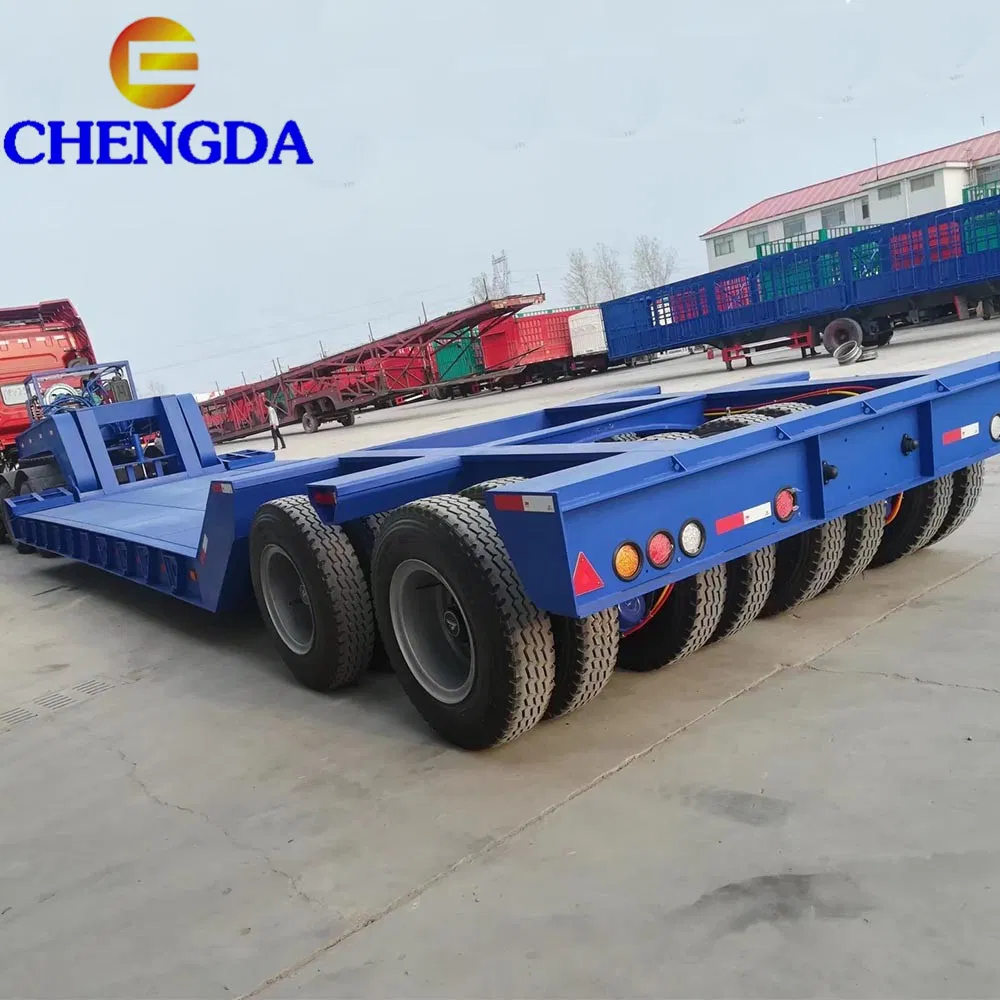 Multi Axle Hydraulic Excavator Low Bed Trailer Semi Changeable Gooseneck Semi Trailer