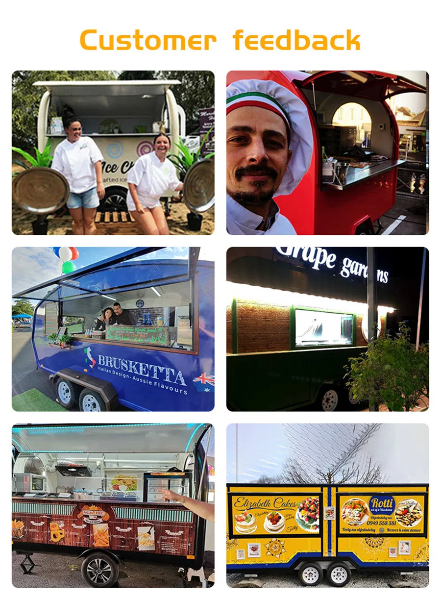 Popular Food Trailer Mobile Food Carts with Vin