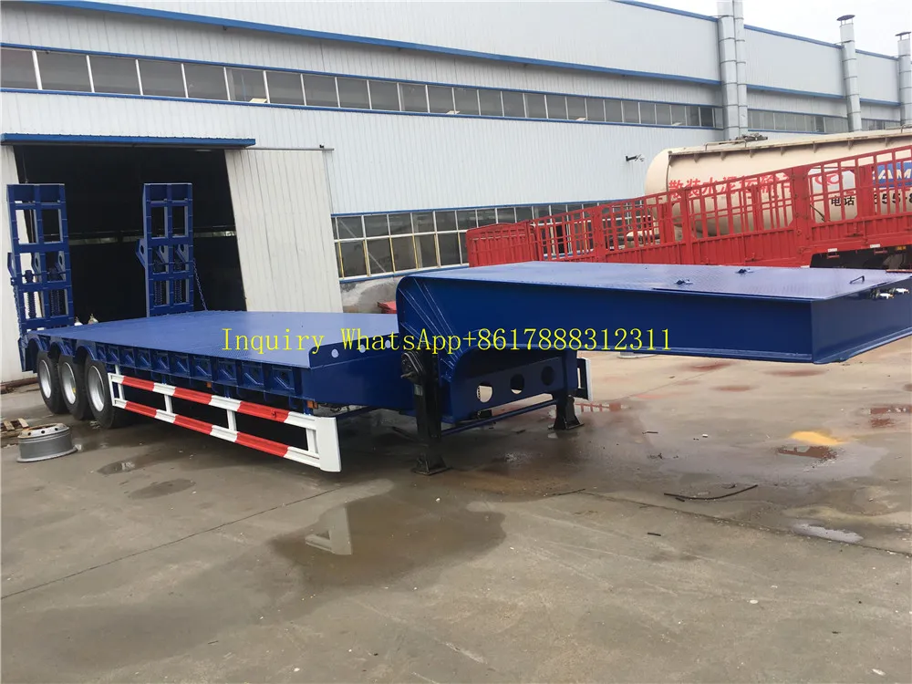 Semi Low Deck Gooseneck Trailer 2 3 4 Axles Lowbed Low Loader Trailers