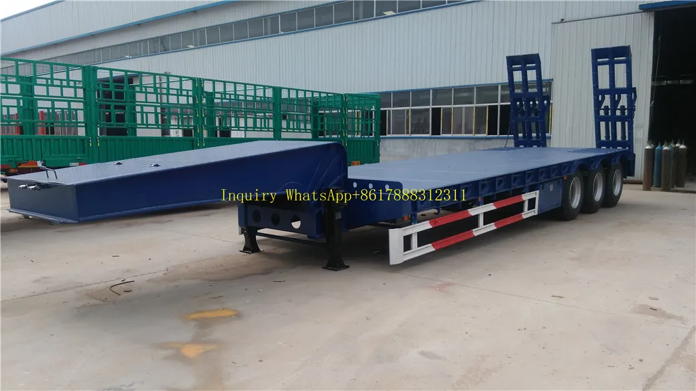 Semi Low Deck Gooseneck Trailer 2 3 4 Axles Lowbed Low Loader Trailers