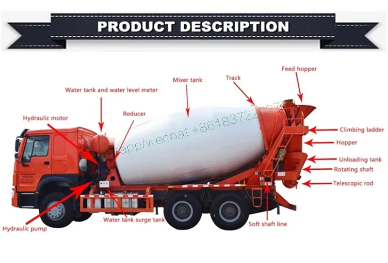 Shacman F2000 6X4 10 Wheel 12cbm Concrete Mixer Truck