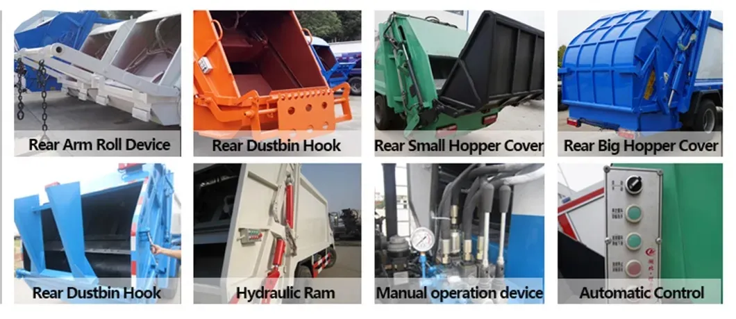 Shacman Rear Loading Type 8m3 Waste Collection Garbage Compactor Truck