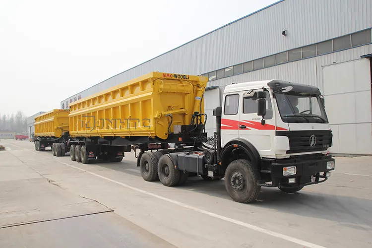 Side Tipper Trailers Coal with Linked Model
